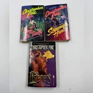 Christopher Pike Book X 3 The Listeners, Scavenger Hunt & Bury Me Deep